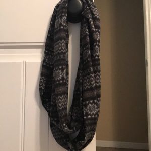 Fleece Snowflake Infinity Scarf
